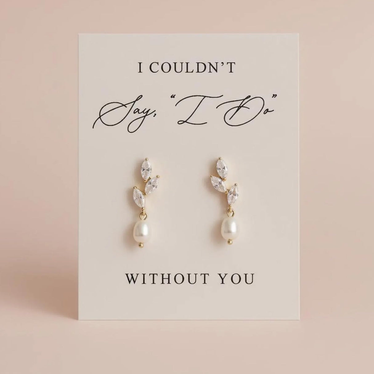 Bridesmaid Gifts Earrings Set of 4/6/8 Pearl Knot Earrings with Message Cards Bridesmaid Proposal Gifts Wedding Day Thank You Gift Bridesmaids Jewelry Set