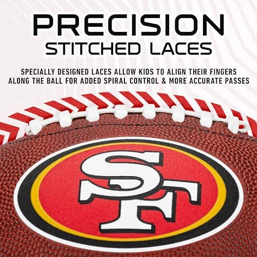 Franklin Sport NFL Team Football - Youth Junior Size Football for Kids - Official NFL Team Logo + Colors Youth Football - Kids NFL Fan Shop Football