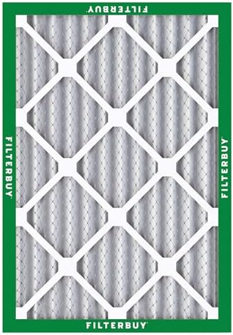 Filterbuy 18x24x2 Air Filter MERV 8 Dust Defense (12-Pack), Pleated HVAC AC Furnace Air Filters Replacement (Actual Size: 17.38 x 23.38 x 1.75 Inches)