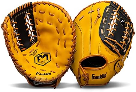 Franklin Sports Baseball + Softball Gloves - Field Master Adult + Youth Baseball + Softball Gloves - Right Hand + Left Hand Gloves - Infield + Outfield Mitts - Multiple Sizes + Colors