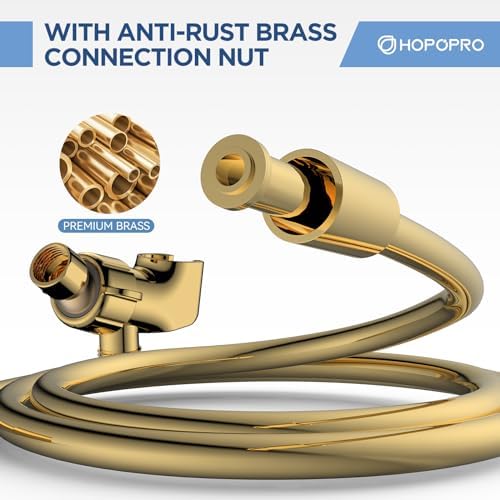6-Mode High Pressure Handheld Shower Head Set, Consumer Reports Recommended HOPOPRO High Flow Hand Held Showerhead with 59 Inch Hose Bracket Teflon Tape Rubber Washers