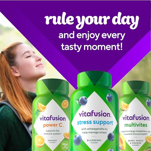 Vitafusion Ashwagandha Gummies –Clinically Shown Adaptogen Sensoril Ashwagandha 125mg Per Serving – Help Manage Stress – Chewable Gummy Vitamins/ Alternative to Liquid Capsules Drops Powder, 60 Count