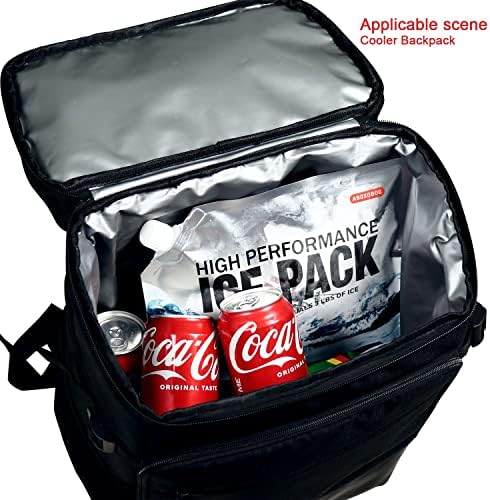 Reusable Ice Packs for Coolers Long Lasting Gel Freezer Packs for Cooler Bag Backpacks, Lunch Box, Cooler Bag, Keeps Food Cold Fresh (Set of 5)