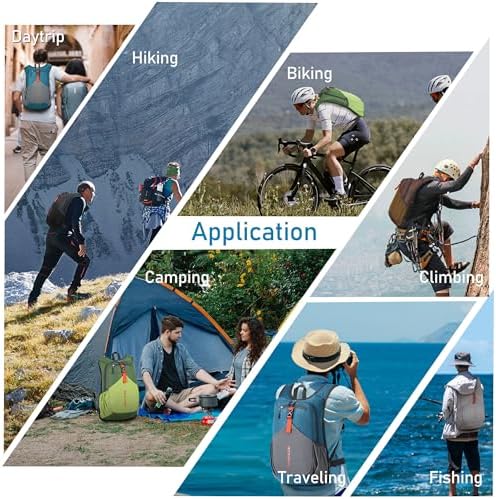 15L Small Hiking Backpack for Men Women Foldable Packable Back Pack Ultralight Hiking Daypack for Travel Camping Outdoor, Gray