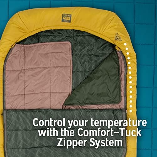 Kelty Tru.Comfort Doublewide 20 Degree Sleeping Bag – Two Person Synthetic Camping Sleeping Bag for Couples & Family Camping