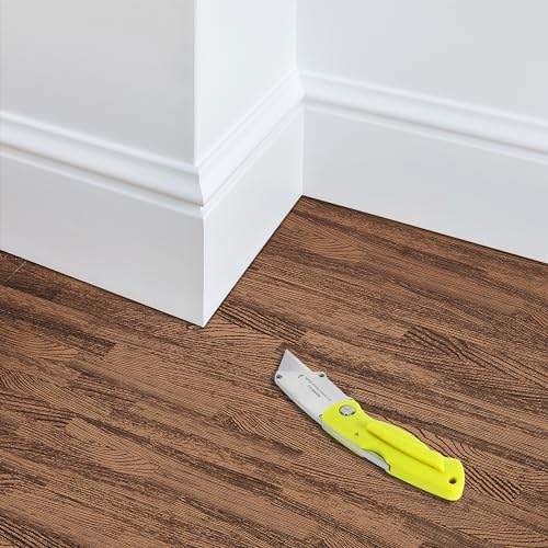 Sorbus 48Sq. Ft. Wood Grain Floor Tiles Foam Mat EVA Interlocking Mats Tile 3/8-Inch Thick Flooring Wood Puzzle Exercise Mats w/Borders - Home Playroom Basement, Apartment, Trade Show, Baby, Dance