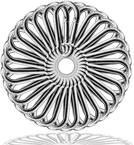 30Pack Heavy Duty Spring Snap Hooks 4Inch, 3/8” Carabiner Clips for Swing, Large Steel Chain Quick Links Safety Buckle Connector for Hammock Fitness Gym Outdoor Boating, M10 Snap Hook Carabiners