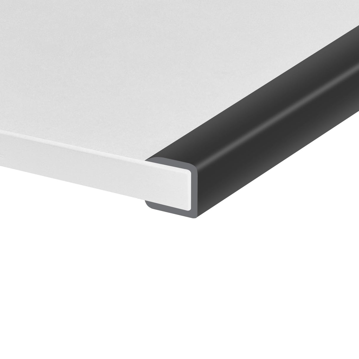 Rubber Edge Trim, Self-Adhesive U Channel Edge Protector for Plywood, Cabinet, 1/2" Wood Edge Banding, Flexible Furniture Repair, EPDM Material, Fit 1/2"(12mm), Length 10Ft, Black