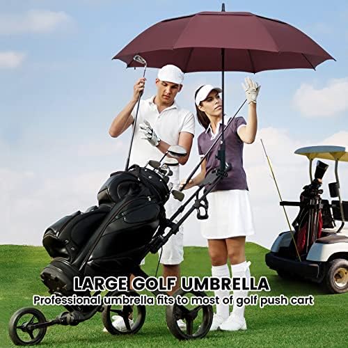 ZOMAKE Automatic Open Extra Large Golf Umbrella 51/54/62/68 Inch, Double Canopy Vented Windproof Oversize Stick Umbrellas for Rain