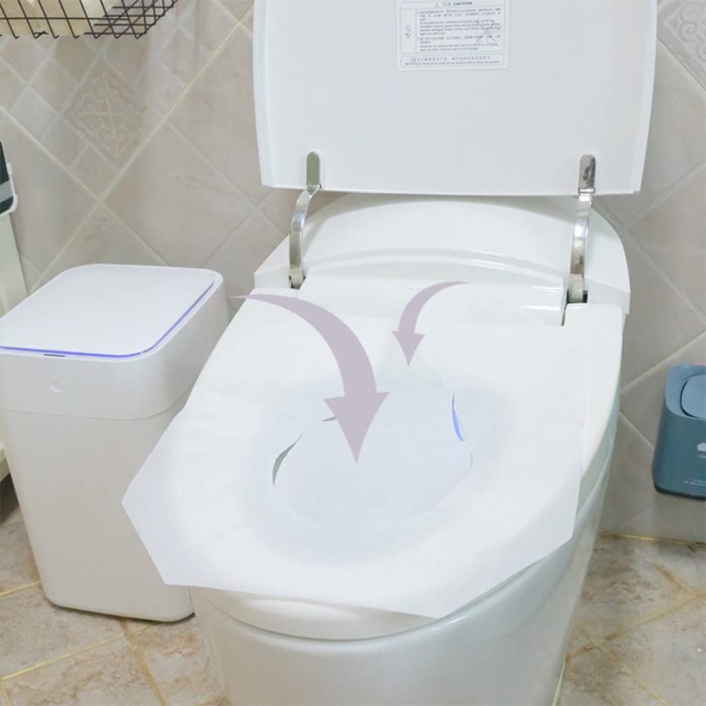 Greenour Disposable Toilet Seat Cover Flushable and Biodegradable Paper Toilet Seat Cover for Adults and Kids, Great for Hotel, Business and Commercial-4 Packs of 250