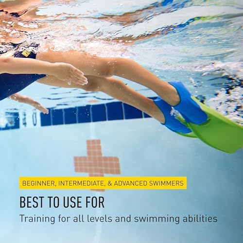 FINIS Long Floating Swim Fins - Training Fins for All Ages - Improves Kick Technique & Body Position