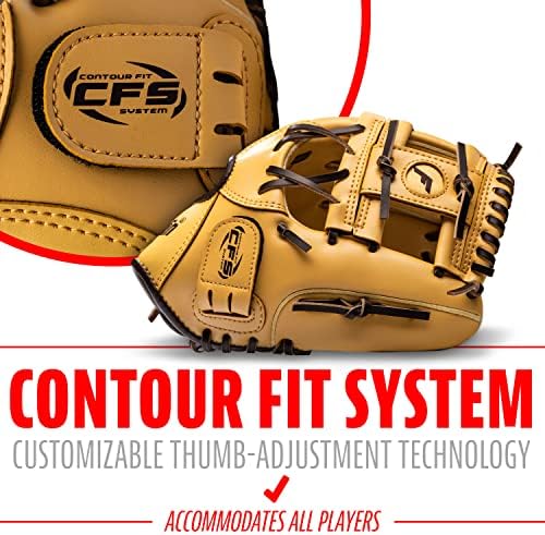 Franklin Sports Baseball + Softball Gloves - Field Master Adult + Youth Baseball + Softball Gloves - Right Hand + Left Hand Gloves - Infield + Outfield Mitts - Multiple Sizes + Colors