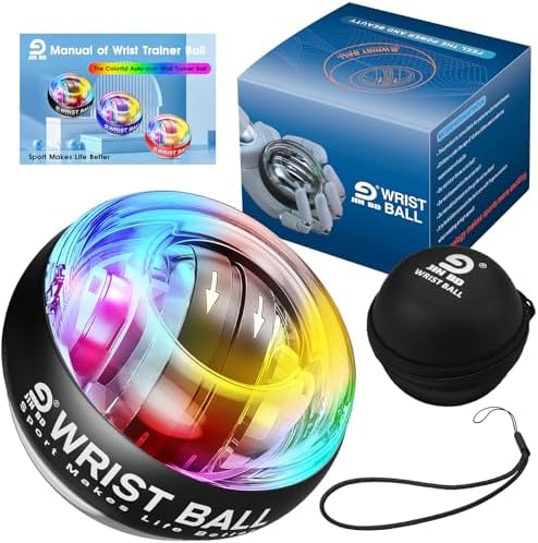 Wrist Trainer Ball Auto-Start Gyroscopic Forearm Exerciser Gyro Ball for Strengthen Arms, Fingers, Bones and Muscles