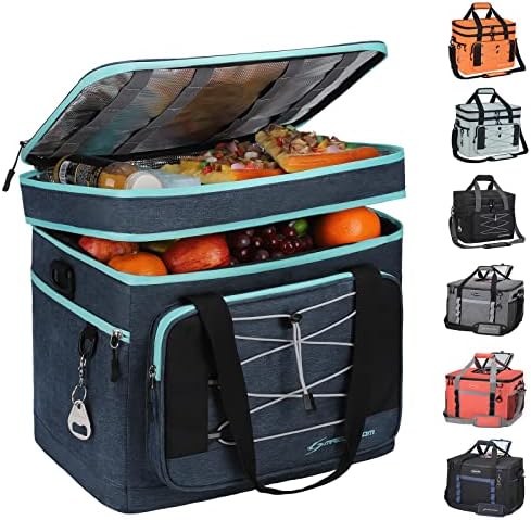 Maelstrom Soft Cooler Bag,Collapsible Soft Sided Cooler,24/30/60/75 Cans Beach Cooler,Ice Chest,Large Leakproof Camping Cooler,Portable Travel Cooler for Grocery Shopping,Camping,Road Trips