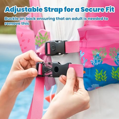 HeySplash Swim Vest for Kids, Toddler Pool Floaties Fit 20-50/70 Lbs, Children Swimming Vest with Adjustable Strap, Swim Jacket Water Wing Arm Float, Puddle Sea Beach Boat Jumper Boy Girl Baby