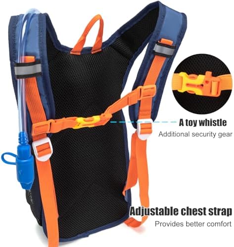 Kids Hydration Backpack, Hiking Backpack for Boys or Girls with 1.5L Water Bladder