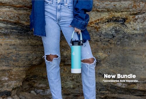 HYDRO CELL Stainless Steel Insulated Water Bottle with Straw - For Cold & Hot Drinks - Metal Vacuum Flask with Screw Cap and Modern Leakproof Sport Thermos for Adults (Teal 24oz)
