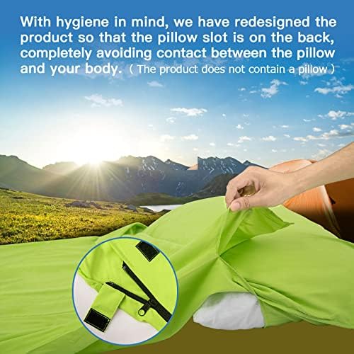 Sleeping Bag Liner, Travel Sheets & Adult Sleep Sack, Ultralight and Portable Summer Sleeping Bag - Ideal for Backpacking, Hotels and Hostels, Business Trips, Camping