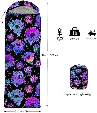 Axolotl Unicorn Sleeping Bag for Kids Boys Girls–Lightweight Warm Cold Weather Sleeping Bags,Waterproof Portable Sleeping Bag with Compression Sack for Camping Backpacking Outdoor Indoor