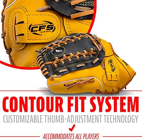 Franklin Sports Baseball + Softball Gloves - Field Master Adult + Youth Baseball + Softball Gloves - Right Hand + Left Hand Gloves - Infield + Outfield Mitts - Multiple Sizes + Colors
