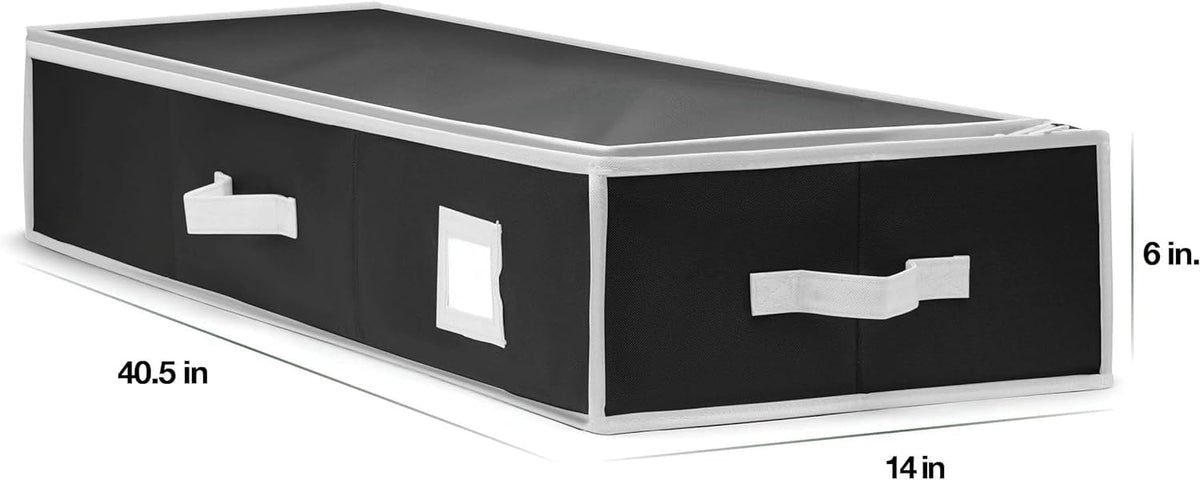 Premium Wrapping Paper Organizer Storage | Gift Wrap Holder With Extra Pockets for Christmas Decorations, Reinforced Handles, Heavy Duty, Ultra-Durable, Tear-Proof Fabric - Fits Up to 27 Rolls (Black)