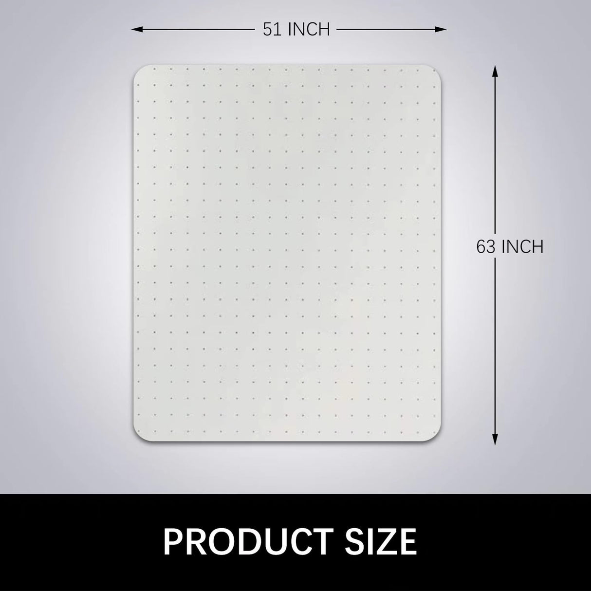Kuyal Desk Chair Mat for Carpet, 51'' x 63'' Rectangle Transparent Mats for Chairs Good for Desks, Office and Home, Easy Glide, Protects Floors for Low and No Pile Carpeted Floors