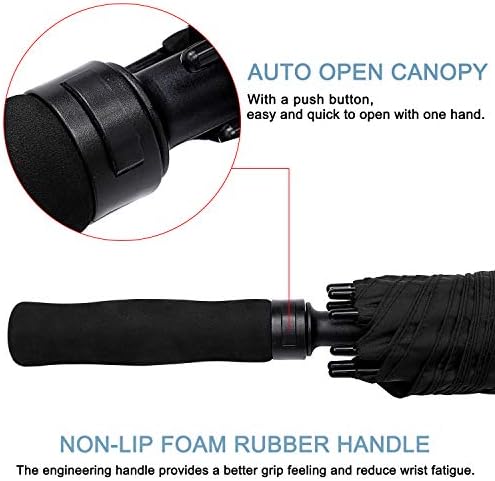 G4Free 47/54/62/68 Inch Automatic Open Golf Umbrella Oversize Extra Large Double Canopy Vented Windproof Waterproof Stick Umbrellas