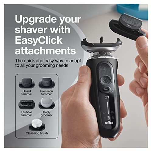 Braun Series 7 7085cc Flex Rechargeable Wet & Dry Men's Electric Shaver with Clean & Charge Station, Stubble & Beard Trimmer