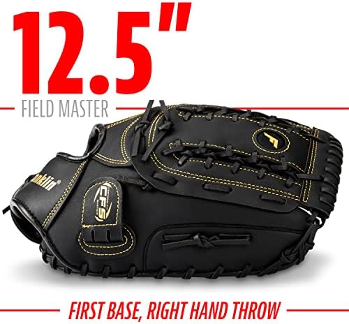 Franklin Sports Baseball + Softball Gloves - Field Master Adult + Youth Baseball + Softball Gloves - Right Hand + Left Hand Gloves - Infield + Outfield Mitts - Multiple Sizes + Colors