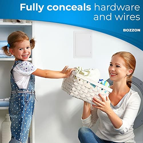 Access Panel for Drywall - 8x16 inch - Wall Hole Cover - Access Door - Plumbing Access Panel for Drywall - Heavy Durable Plastic White