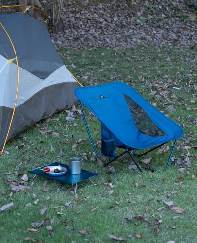 iClimb Low Ultralight Compact Camping Folding Chair with Side Pocket and Carry Bag