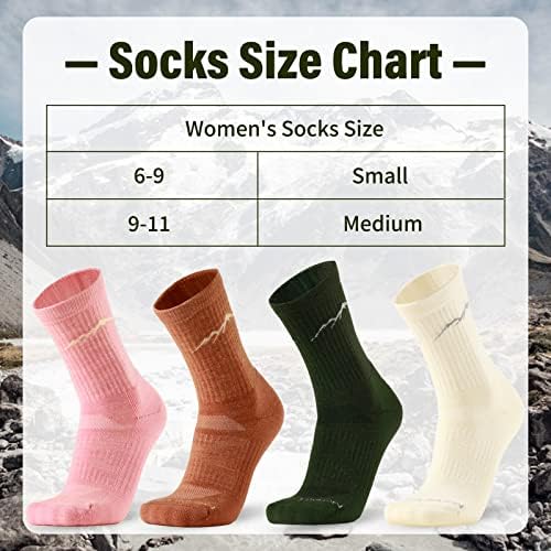 Merino Protect Merino Wool Socks for Women: Winter Hiking, Hunting, Cycling, Soft Cushion, Warm, Casual Thermal Socks