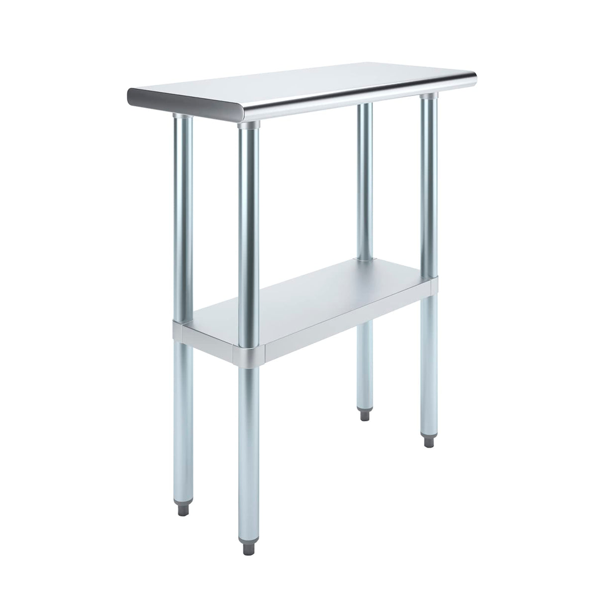 AmGood 14 in. x 30 in. Stainless Steel Work Table | Metal Kitchen Food Prep Table | NSF
