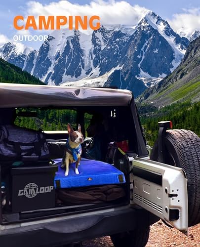 4 Inch GAIALOOP Extra Thick Memory Foam Camping Mattress, Roll Up Floor Sleeping Mat Camp Cot Mattress Pad Travel Camping Couch Bed for Guest Adults Side Sleepers