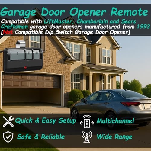 3 Replacement for Liftmaster Chamberlain Sears Craftsman 893MAX Garage Door Opener Remote 3 Pack