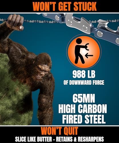 Pocket Chainsaw for Camping - 36 Inch Heavy Duty Steel Hand Chainsaw - 48 Teeth Pocket Saw - 65Mn Hand Chain Saw with Handles - Handy Camping Gear - Bushcraft Survival Gear and Supplies