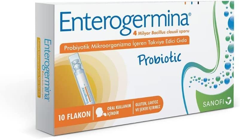 Enterogermina® Adult Probiotic – 4 Billion CFU per 5 mL – 10 Count Vials
