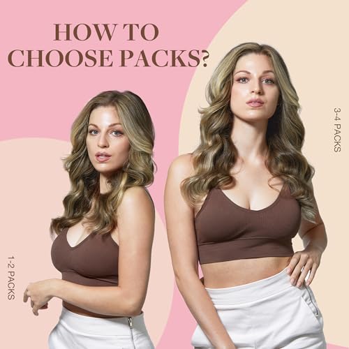 GOO GOO Tape in Hair Extensions Human Hair, 3/8/613 Balayage Walnut Brown to Ash Brown and Bleach Blonde, 18inch 50g 20pcs, Thick Ends Straight Seamless, Invisible Tape in Hair Extensions Human Hair