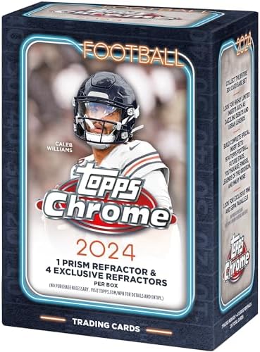 2024 Topps Chrome Football Cards Factory Sealed Value Box