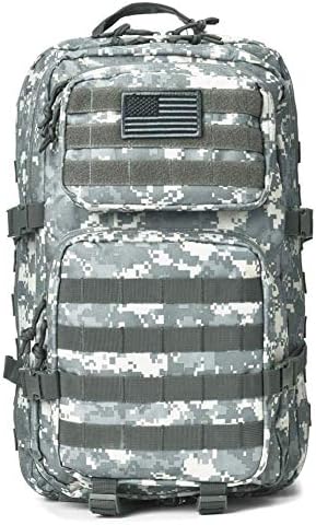 REEBOW GEAR Military Tactical Backpack Large Army 3 Day Assault Pack Molle Bag Backpacks (ACU Camo)