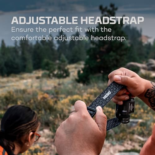 NEBO Transcend 1500 Rechargeable Headlamp | 1,500 Lumens, 5 Light Modes, Detachable Magnetic Work Lamp, Waterproof, Bright LED Head Light for Hiking & Camping, Includes USB Charging Cable