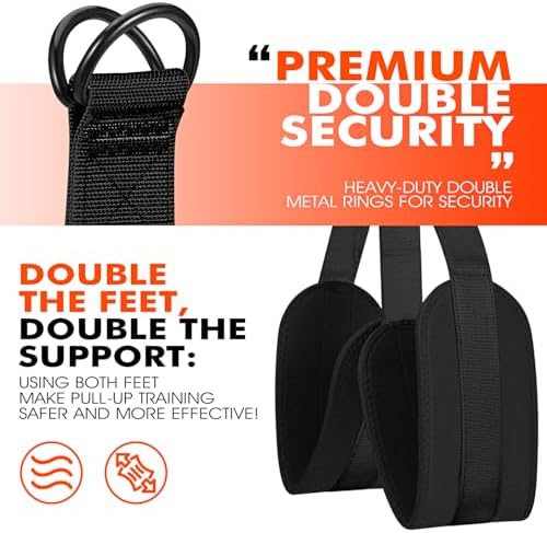 Pull Up Assistance Bands, Heavy Duty Resistance Band for Pull Up Bar, Adjustable Weight/Size with Fabric Feet/Knee Rest, Bands for Pull Up Assist for Strength Training, Pull Up Assist Band