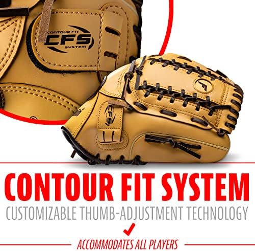 Franklin Sports Baseball + Softball Gloves - Field Master Adult + Youth Baseball + Softball Gloves - Right Hand + Left Hand Gloves - Infield + Outfield Mitts - Multiple Sizes + Colors