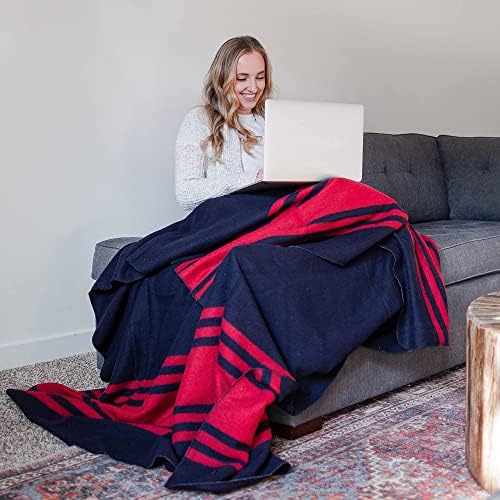 Arcturus Patterned Wool Blankets - 4.5lbs Warm, Heavy, Washable, Large | Great for Camping, Outdoors, Sporting Events, or Survival & Emergency Kits