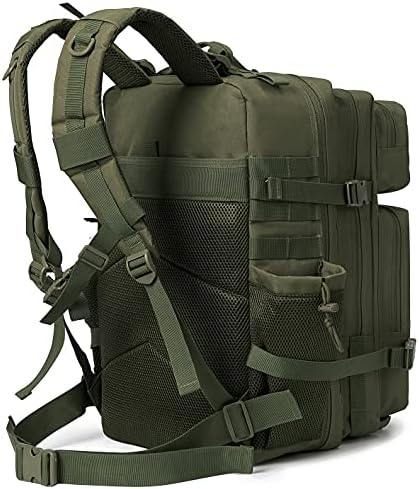 QT&QY 25L/35L/45L Military Tactical Backpack For Men Molle Daypack 3 Day Bug Out Bag Hiking Rucksack With Bottle Holder