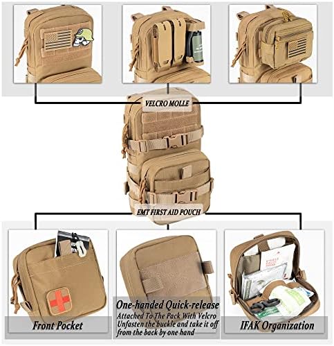 Tactical Small MOLLE Hydration Pack Outdoor Water Bladder Carrier Pack for Vest Backpack
