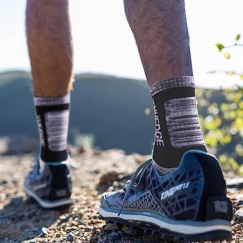 Men's Performance Cotton Moisture Wick Sports Hiking Workout Training Athletic Cushion Crew Socks For Men Size 6-13