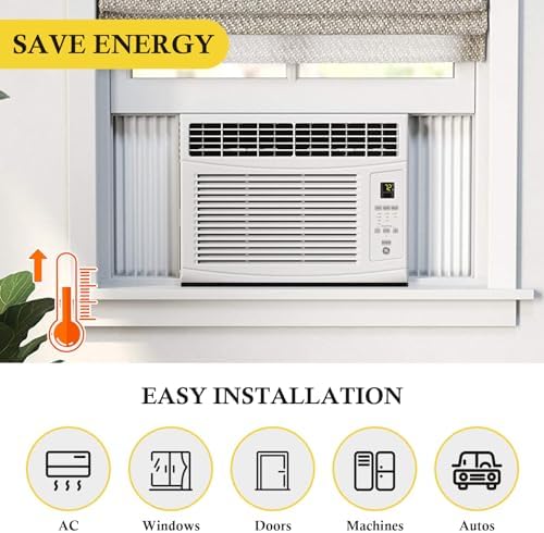 fowong Window Air Conditioner Insulating Foam Tape, 2" W X 1" T, Adhesive Weather Stripping High Resilience Window Seal Strip for Portable AC, 1 Roll X 6.5 Ft