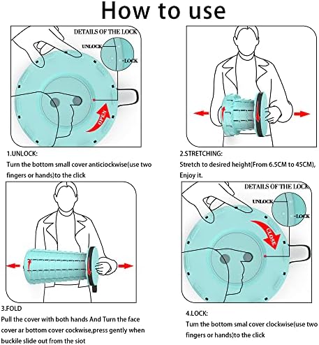 ALEVMOOM Upgraded Collapsible Stool with Cushion,440LBS Max Weight,17.7" Height Adjustable,Sturdy Portable Telescoping Stool,Folding Camping Stool for Outdoor Hiking Travel