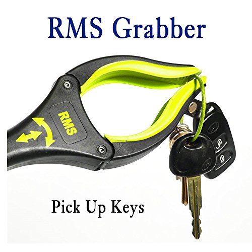 RMS 2-Pack 34 Inch Extra Long Grabber Reacher with Rotating Jaw - Mobility Aid Reaching Assist Tool (Yellow)